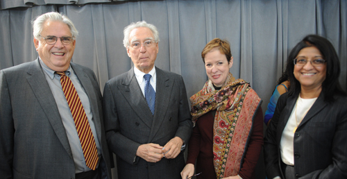From left, Robert Miller, Hurford Foundation, Enzo Vizcusi, eni S.p.A. with Luisa Anzola and Neeru Dayal of the U.N. Advisory Committee, Admin/Budget, 2010 annual luncheon