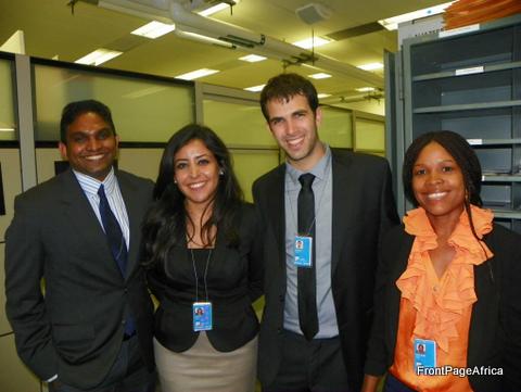 2012 fellows: From left, Shameer Rasooldeen, Asma Ghribi, Javier Borelli and Wade Williams